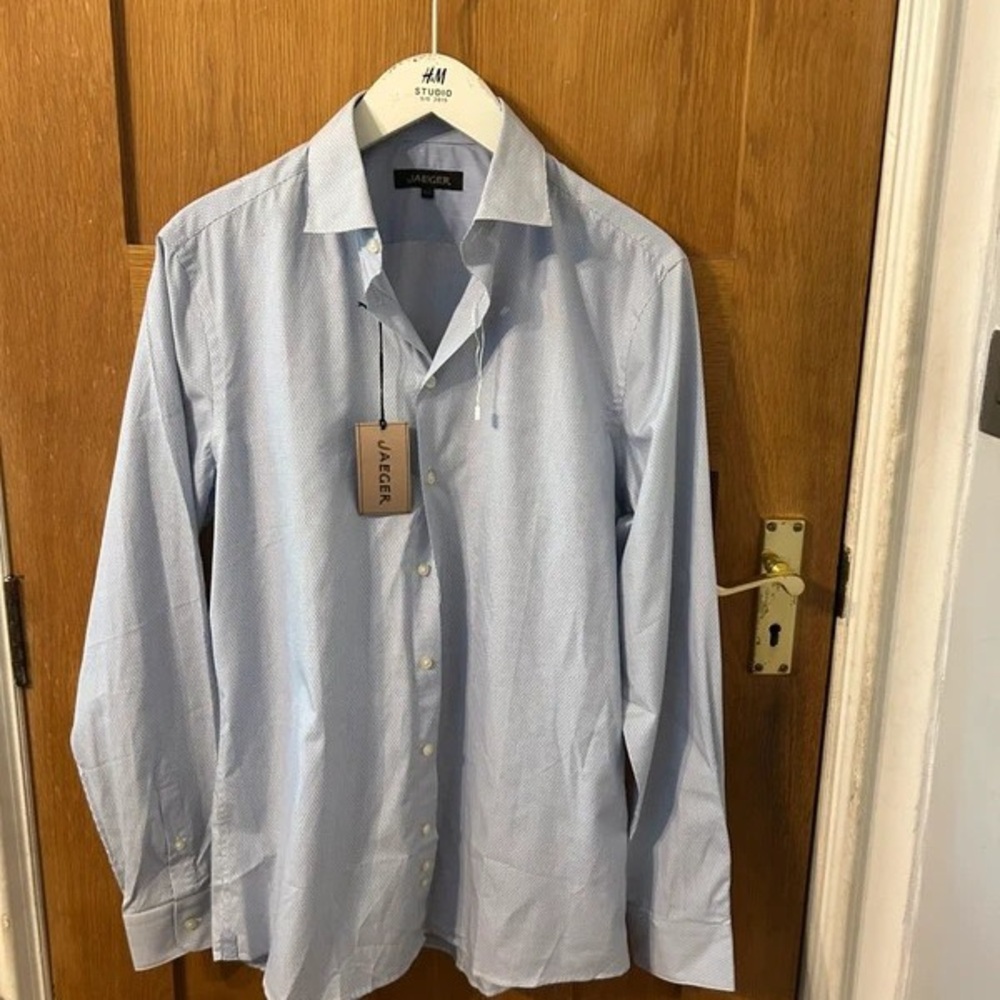 J.Lindeberg Light Blue Men's Dress Shirt